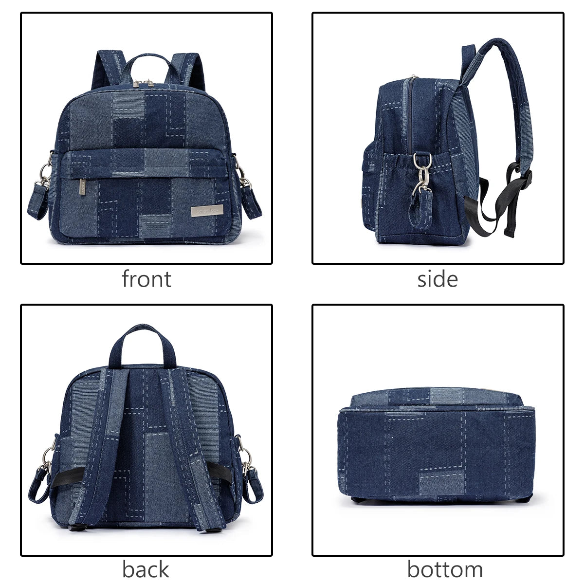 Diaper Backpack for Quick Outings, Lightweight Baby Changing Bag with Front Zip Pocket and Top Handle for Newborn Essentials