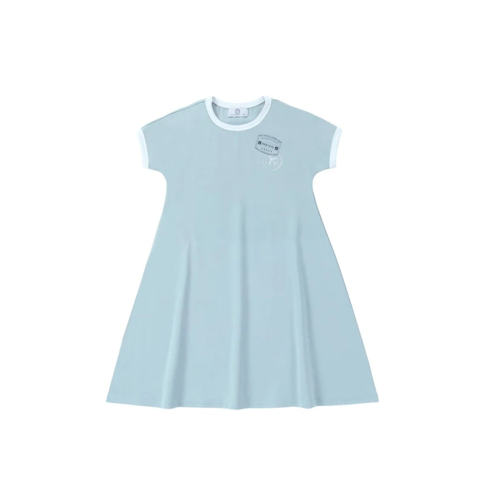 Kids Ringer Matching Outfits in Cotton Jersey with Stamp Graphics, Contrast Trim Dresses, Tees, Shorts and Baby Sets for Summer Photos