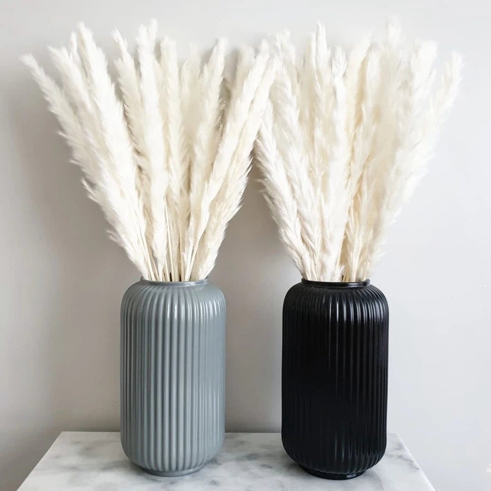Dried Pampas Grass Bouquet, Natural Decorative Flowers and Bunny Tail Grass for Boho Vase Styling, Home Displays, Weddings and Party Decor