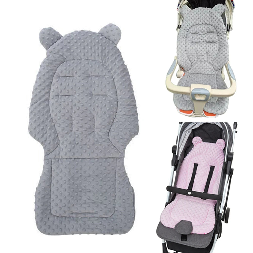 Stroller Seat Pad in Polyester-Cotton, Padded Baby Cushion with Double-Sided Options, 60 x 36 cm Liner for Compatible Strollers