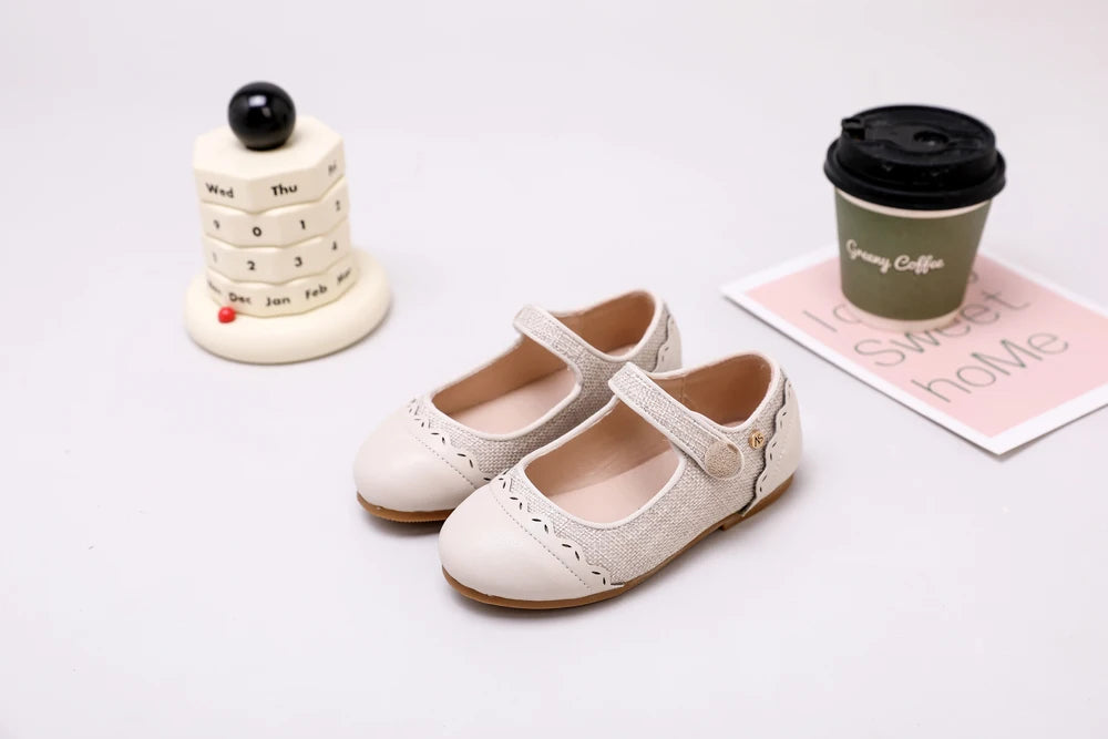 Children Dress Flats in Classic Loafer and T-Strap Styles, Beige Occasion Shoes for Boys and Girls, Weddings, Parties and Family Photos