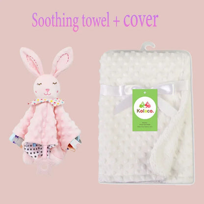 Embroidered Name Baby Blanket and Animal Comforter Options, Personalized Minky Bubble-Texture Keepsake with Single-Item and Two-Piece Gift Choices