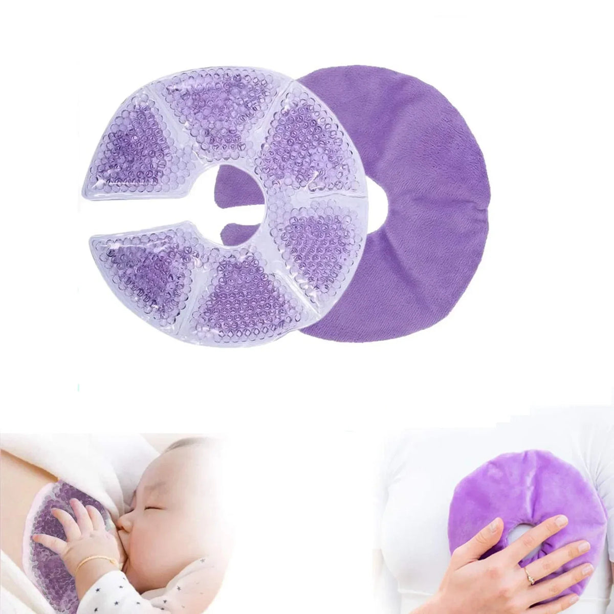 Hot and Cold Breast Therapy Gel Pads for Breastfeeding Moms | Reusable Nursing Comfort Pads for Postpartum Care and Daily Feeding Routines