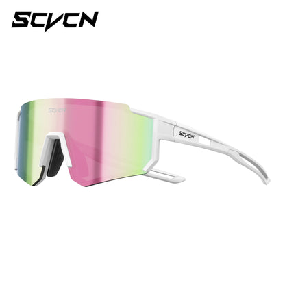 Kids Cycling Sunglasses by SCVCN for Ages 6-14, UV400 TR90 Sports Eyewear with Adjustable Nose Pads and Photochromic or Polarized Options