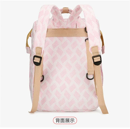 Convertible Diaper Bag Backpack with Fold-Out Changing Area and Stroller Hooks, 30 x 20 x 40 cm Baby Essentials Organizer for Parents