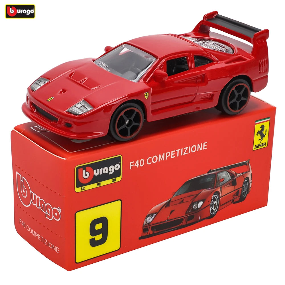 Bburago Ferrari Model Car, 1:64 Scale Diecast Metal Collectible with Daytona SP3, 488 GTB, F50 and More Sports Car Options for Display and Gifts