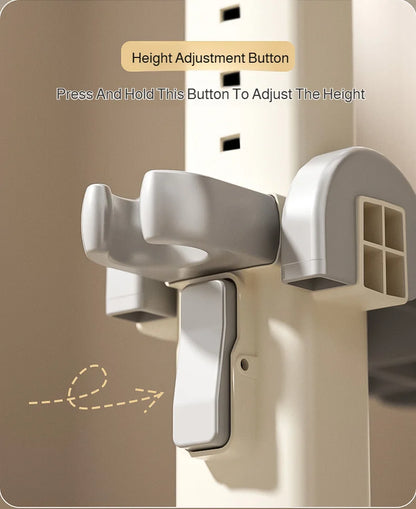 Adjustable Kids Shower Stand with Wraparound Support, Textured Base and Showerhead Holder, Gray or Brown Options for Adult-Supervised Bathing