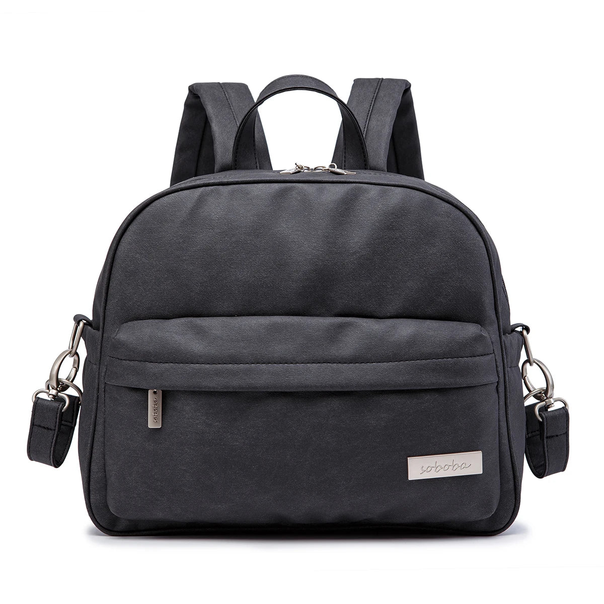 Diaper Backpack for Quick Outings, Lightweight Baby Changing Bag with Front Zip Pocket and Top Handle for Newborn Essentials