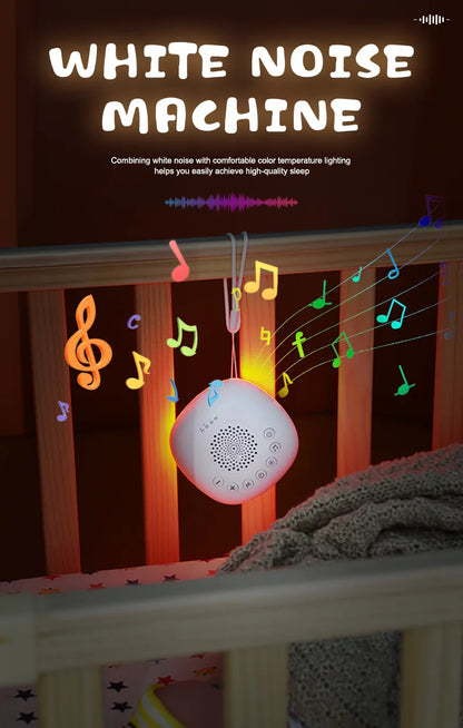 Rechargeable White Noise Machine with LED Breathing Light, 20 Sounds, 30/60/90-Minute Timer and 800mAh Battery for Bedside and Travel