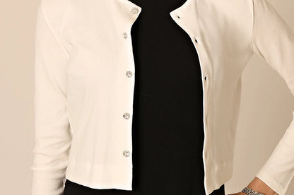 Women's Sleeveless Maxi Dress and Button-Front Cardigan Options, Black and Cream Layering Outfit for Everyday Wear, Ladies XS-3XL