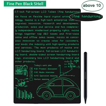 Fine-Line LCD Writing Tablet, 11.5-Inch Full-Screen Drawing Board with Magnetic Stylus for Kids Handwriting Practice, Math and Family Memos