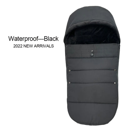 Fleece-Lined Stroller Footmuff for YOYO and Bugaboo, 90 x 45 cm Windproof Waterproof Cover with Storage Bag and Thickened Option