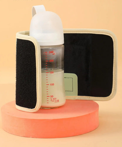Digital Bottle Warming Wrap with 21 Temperature Levels, USB Powered Baby Milk Warmer Sleeve for Travel Using a 5V 2A External Power Source