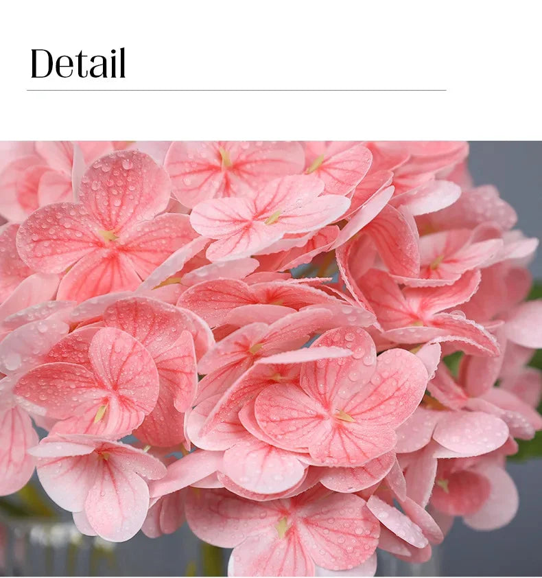 Real Touch Artificial Hydrangea Flowers, 10-Piece Latex Film Floral Set for Bridal Bouquets, Wedding Centerpieces and Home Decor