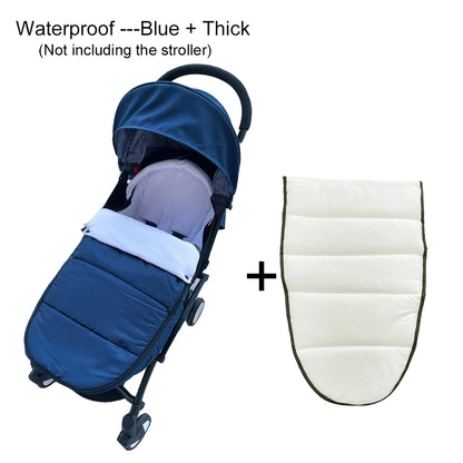 Fleece-Lined Stroller Footmuff for YOYO and Bugaboo, 90 x 45 cm Windproof Waterproof Cover with Storage Bag and Thickened Option