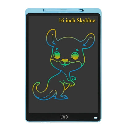 Large-Screen LCD Drawing Tablet for Kids, 16 or 20 Inch Reusable Color Writing Board with Stylus for Doodles, Letters and Math Practice