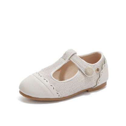 Children Dress Flats in Classic Loafer and T-Strap Styles, Beige Occasion Shoes for Boys and Girls, Weddings, Parties and Family Photos