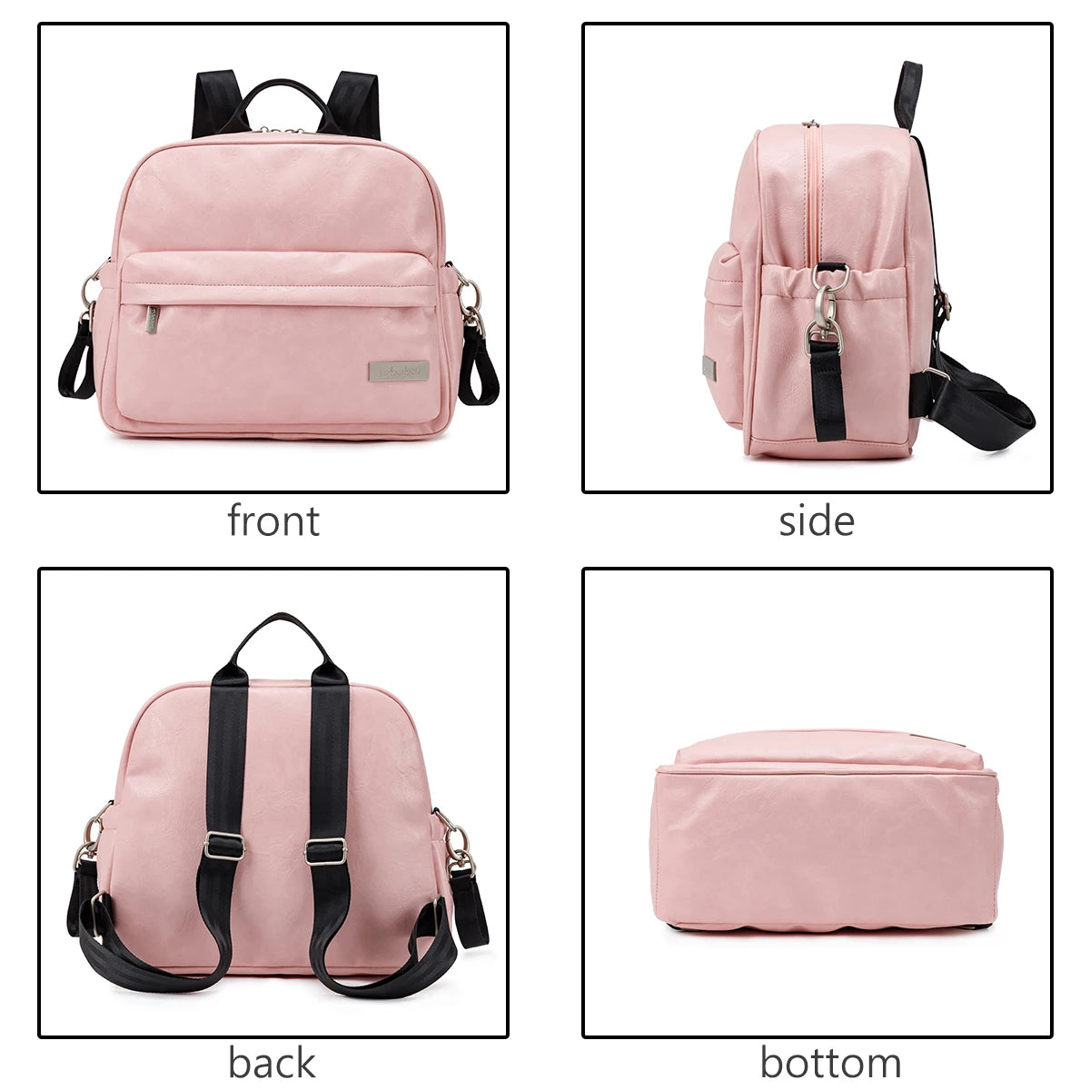 Diaper Backpack for Quick Outings, Lightweight Baby Changing Bag with Front Zip Pocket and Top Handle for Newborn Essentials