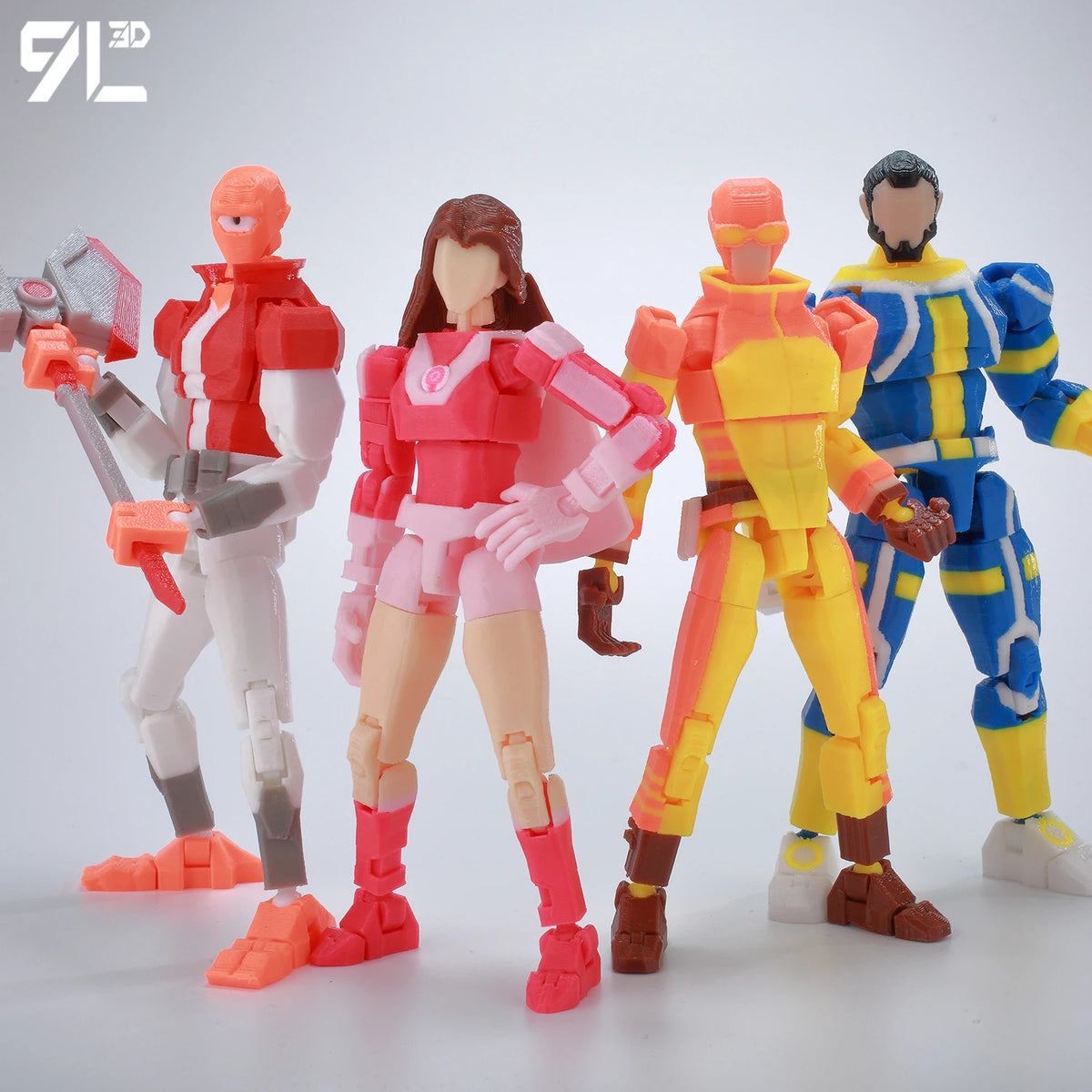 Articulated Superhero Action Figure, 3D Printed PETG Collectible with 30+ Poseable Joints, Interchangeable Parts and Accessories for Display