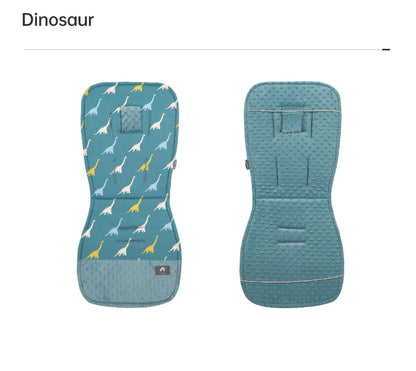 Stroller Liner and Harness Cover Set, Soft Printed Seat Cushion with Matching Strap Pads and Textured Panels in Five Decorative Print Options
