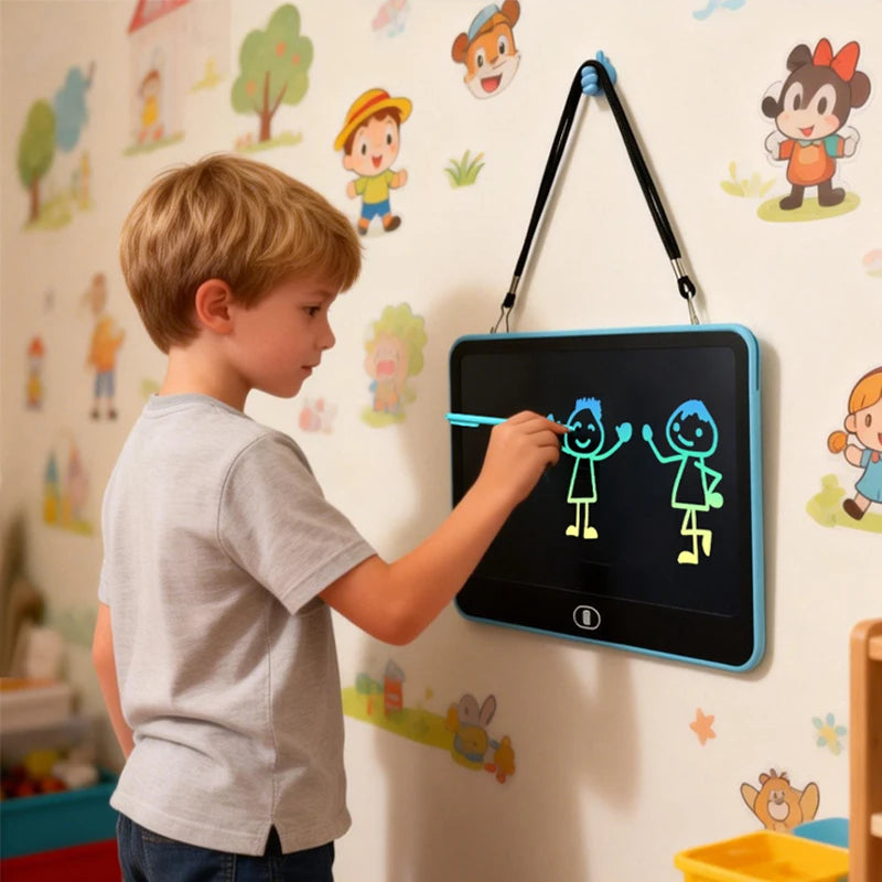 Erasable LCD Writing Board for Kids, 8, 11, 13 or 16 Inch Color Drawing Tablet with Stylus for Doodles, Handwriting and Number Practice