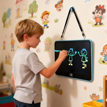 Erasable LCD Writing Board for Kids, 8, 11, 13 or 16 Inch Color Drawing Tablet with Stylus for Doodles, Handwriting and Number Practice
