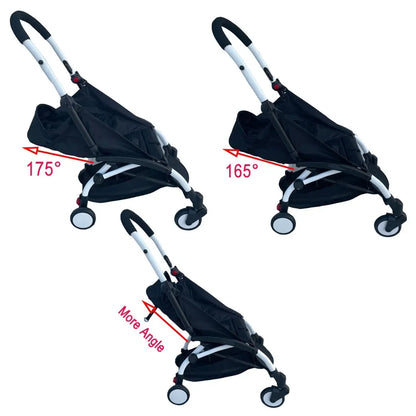 Stroller Seat Fabric Replacement for Babyzen YOYO, YOYO2 and YOYO+, Black COLU KID Cushion with 300D Textile, Cotton and Plastic Materials