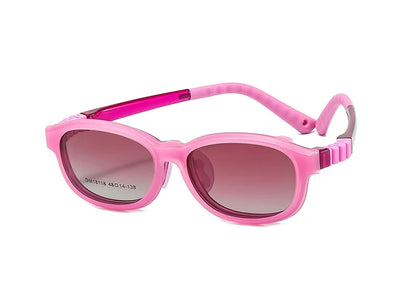 Children's 2-in-1 Sunglasses with Flexible Eyeglass Frame and Removable Sun Clip, Colorful Kids Shades for Summer Outings and Family Travel