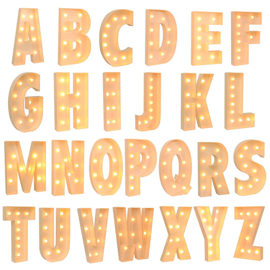 Giant Marquee Letter Frame Box, 91.5cm LED Light-Style Alphabet Display for DIY Names, Baby Showers, First Birthdays and Wedding Party Decor
