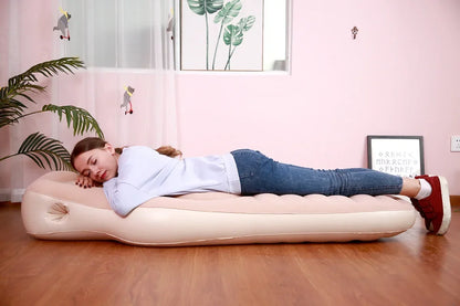 Inflatable Maternity Rest Mat with Belly Opening, Flocked PVC Pregnancy Body Pillow, 170 x 65 x 22 cm Foldable Cushion for Expecting Moms