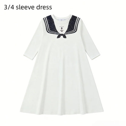 Kids Sailor Outfits in Cotton Jersey, Nautical Dresses, Polo Shirts and Shorts Sets for Boys, Girls and Babies, Summer Sibling Photo Styles