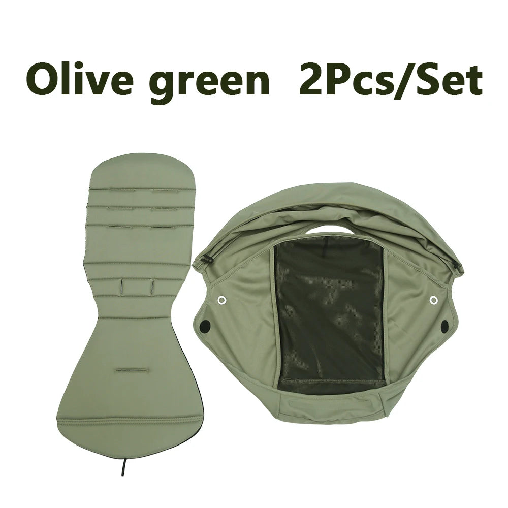 Stroller Canopy and Seat Cushion Kit with Mesh, Replacement Fabric Set Compatible with YOYO and YOYO+ for Everyday Outings, Multiple Colors