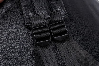PU Diaper Bag Backpack with Zippered Storage and Front Pockets, 34 x 14 x 32 cm Baby Essentials Organizer for Parents and Everyday Outings