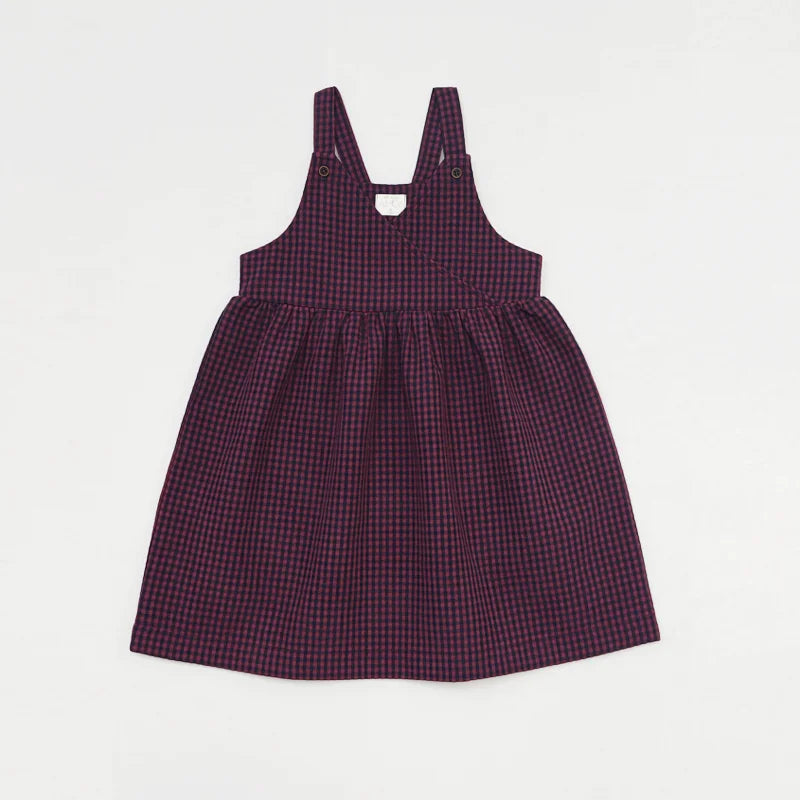 Maroon Gingham Sibling Matching Outfits, Cotton Navy and Burgundy Sweatshirt Dresses, Tops, Jumpers and Baby Rompers for Boys and Girls