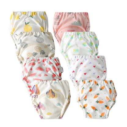 Washable Potty Training Pants Multipack, 4 or 8 Reusable Toddler Underwear Briefs with Printed Designs for Daytime Toilet Learning, Sizes S-XL