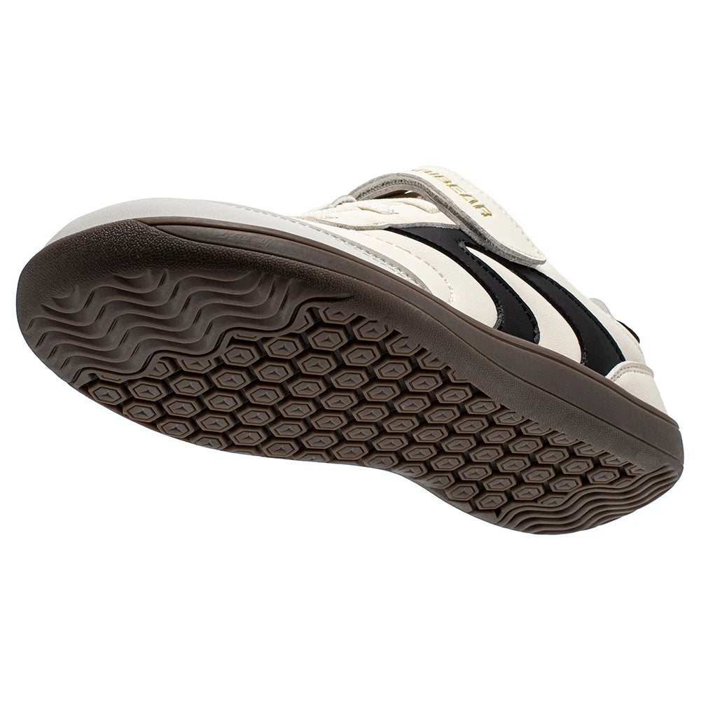 Big Kids Barefoot Sneakers by HOBIBEAR with Wide Toe Box, Zero-Drop Rubber Sole, Hook-and-Loop Strap and Artificial Leather Upper for Everyday Walking