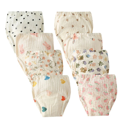 Washable Potty Training Pants Multipack, 4 or 8 Reusable Toddler Underwear Briefs with Printed Designs for Daytime Toilet Learning, Sizes S-XL