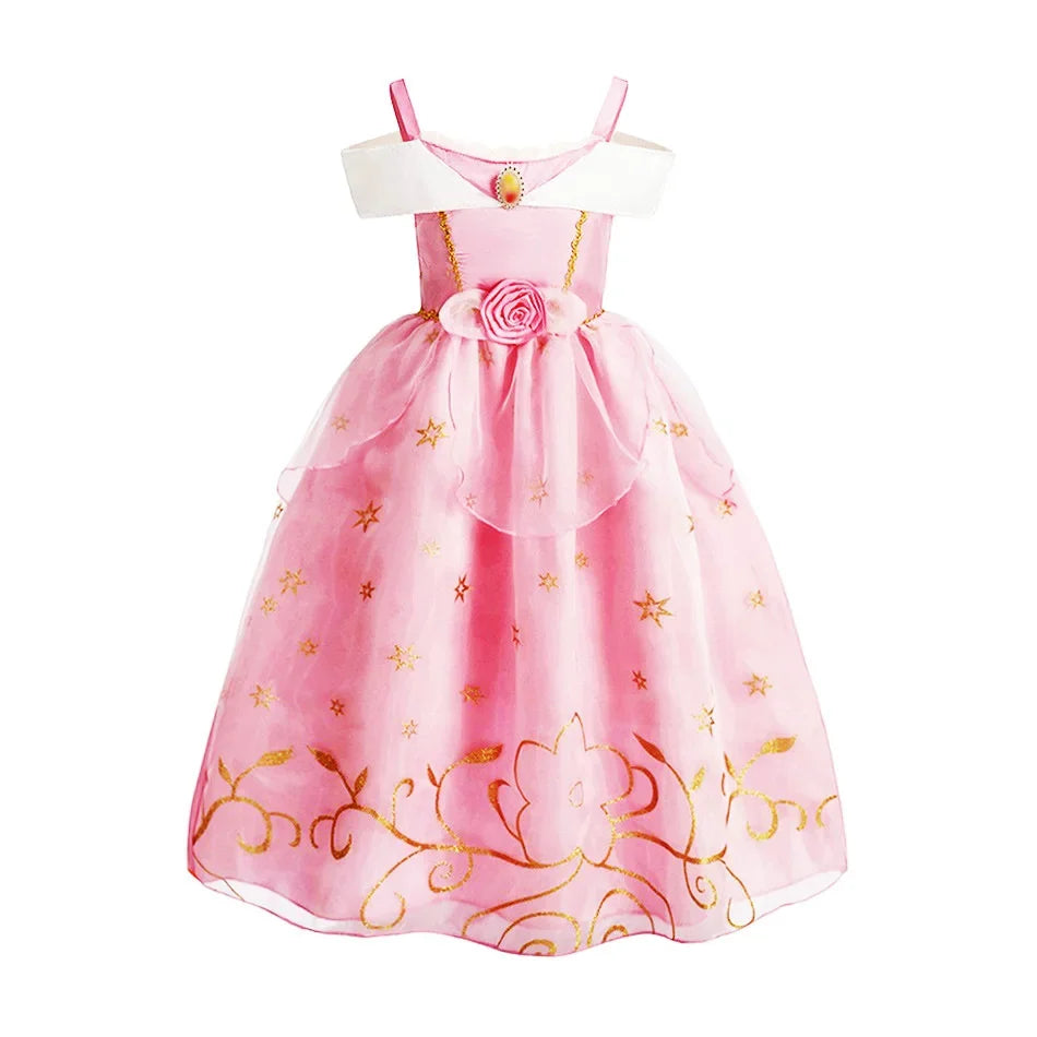 Princess Dress-Up Costumes for Girls with Mermaid and Fairy-Tale Style Options, Cotton-Blend Outfits for Birthdays, Halloween and Pretend Play