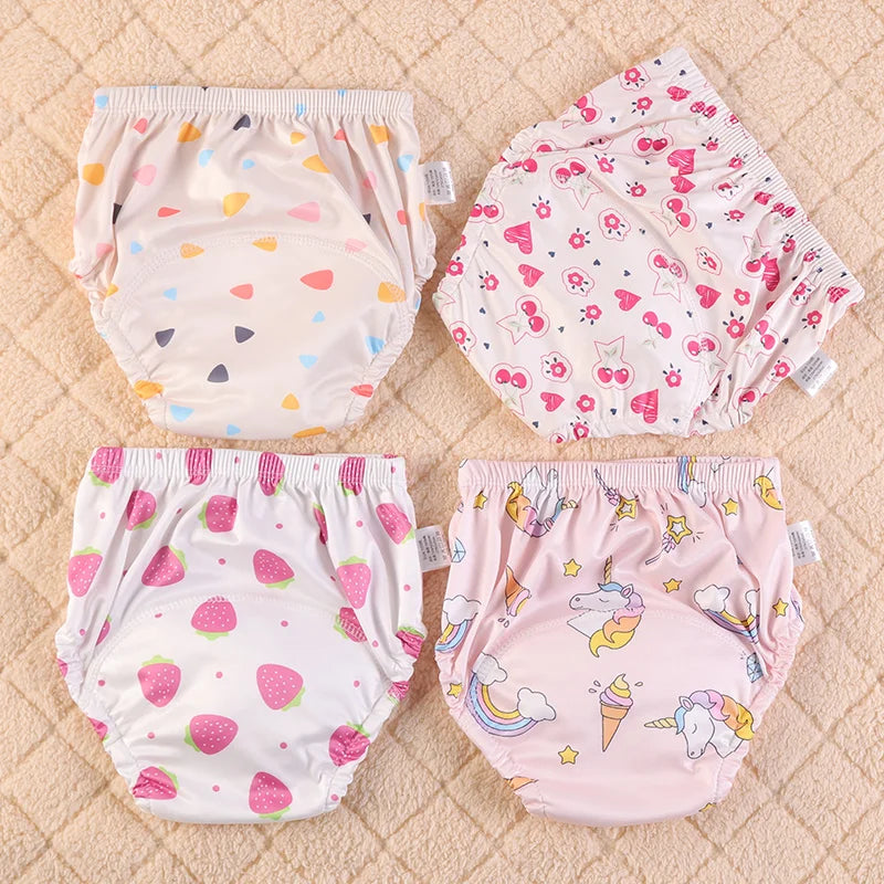 Washable Potty Training Pants Multipack, 4 or 8 Reusable Toddler Underwear Briefs with Printed Designs for Daytime Toilet Learning, Sizes S-XL
