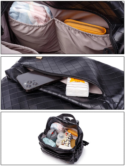 Diaper Backpack for Quick Outings, Lightweight Baby Changing Bag with Front Zip Pocket and Top Handle for Newborn Essentials