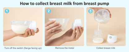 Hands-Free Electric Breast Pump, BornBL S12 Single or Double Portable Milk Expression Design with 24 mm or 27 mm Options for Nursing Moms