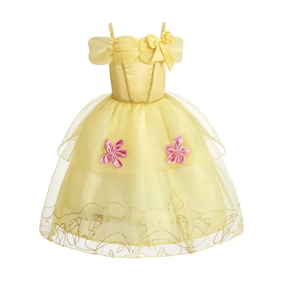 Princess Dress-Up Costumes for Girls with Mermaid and Fairy-Tale Style Options, Cotton-Blend Outfits for Birthdays, Halloween and Pretend Play