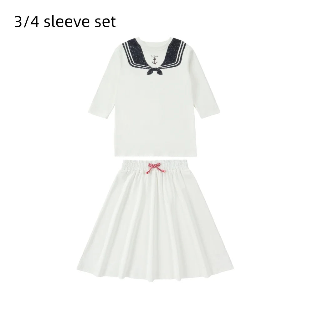 Kids Sailor Outfits in Cotton Jersey, Nautical Dresses, Polo Shirts and Shorts Sets for Boys, Girls and Babies, Summer Sibling Photo Styles