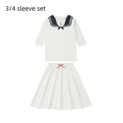 Kids Sailor Outfits in Cotton Jersey, Nautical Dresses, Polo Shirts and Shorts Sets for Boys, Girls and Babies, Summer Sibling Photo Styles