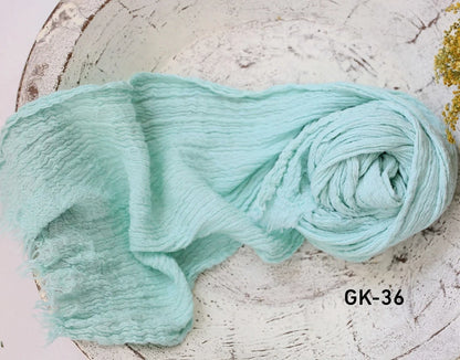 Cotton Gauze Newborn Photography Wrap, Stretchy Baby Portrait Prop in Two Sizes with Color Options for Studio Layers and Keepsake Photo Sessions