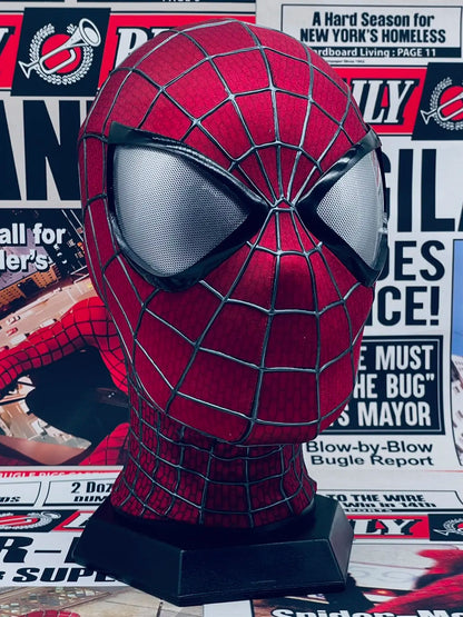 Spider-Man Cosplay Mask, Handmade Garfield-Version Inspired Collectible for Costume Photos, Halloween Events and Superhero Fan Birthday Gifts