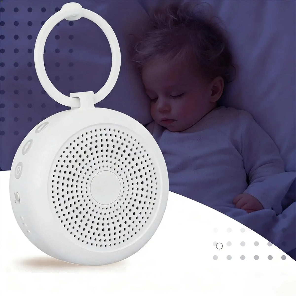 29-Sound Baby White Noise Machine with 3/6/9-Hour Timer, Compact Portable Sleep Soother for Nursery, Bedroom and Travel Relaxation