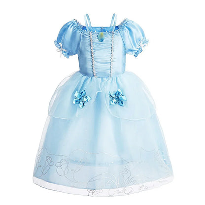 Princess Dress-Up Costumes for Girls with Mermaid and Fairy-Tale Style Options, Cotton-Blend Outfits for Birthdays, Halloween and Pretend Play