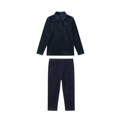 Velour Family Matching Outfits, Girls Jersey and Velour Maxi Dress with Coordinating Boys and Girls Sets and Baby Romper Styles