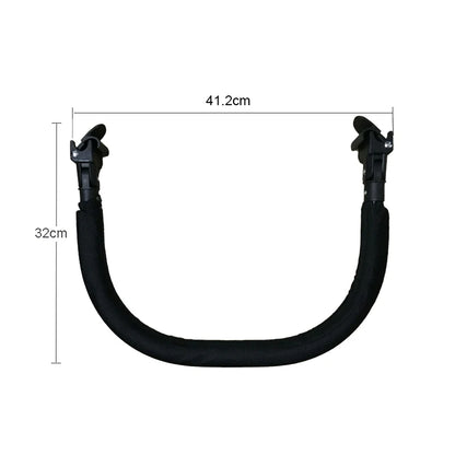 Stroller Footrest and Armrest Accessory Options, 16 cm or 21 cm Oxford Cloth Footboard with Optional Bumper Bar for Compatible Pushchair Frames